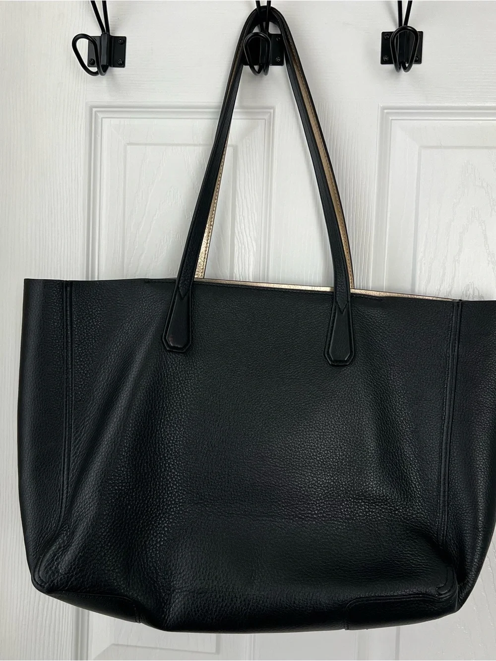 Tory Burch Black Pebbled Leather Tote